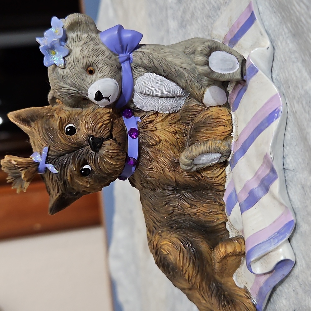 THE HAMILTON COLLECTION Pretty In Purple Yorkie Collection-Always By Your Side